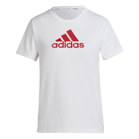 adidas t shirt damen weiß rot|rote T.